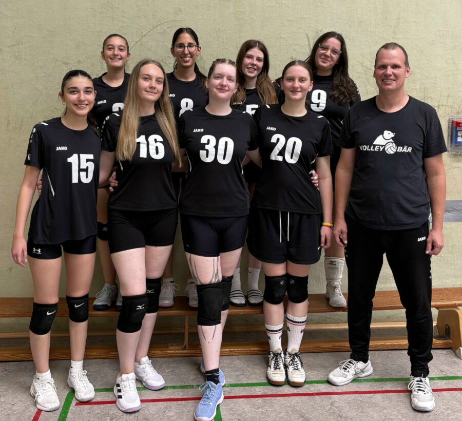 v.li.o.: Melina Brodde, Esra Kangalli, Ricarda Krenz, Anela Osmani | v.li.u.: Elif Ece Ay, Anna Minko, Jana Schaumburg, Katherina Koob, Alex Strübig (Trainer) | Es fehlen: Feli von Goßler, Viktorija Krolo